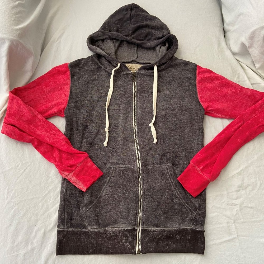 Gray/Pink Vintage Havana Zip Up Jacket (size S)